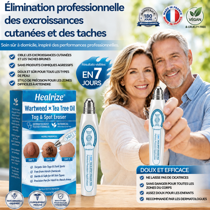 Boutique officielle de la marque |🖊️𝑯𝗲𝙖𝐥𝒓𝗶𝙯𝗲® 7 Jours Effaceur de taches et d’excroissances cutanées(Zéro douleur, zéro cicatrice – Roller)🌱